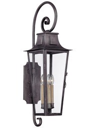 Parisian Square Large Exterior Wall Sconce in Aged Pewter